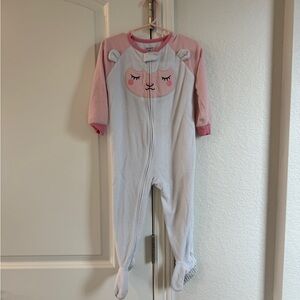 Carter's Fleece Lamb Pink and White Footie